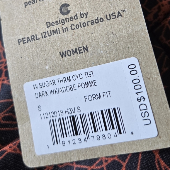 Pearl Izumi W Sugar Thermal Cycling Tight Dark Ink/Adobe Pomme Size S - Picture 12 of 12